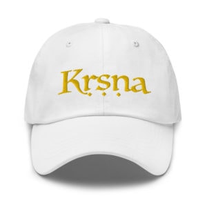 Krishna embroidery cap