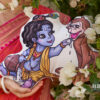 Gopal feeds monkey - soft doll